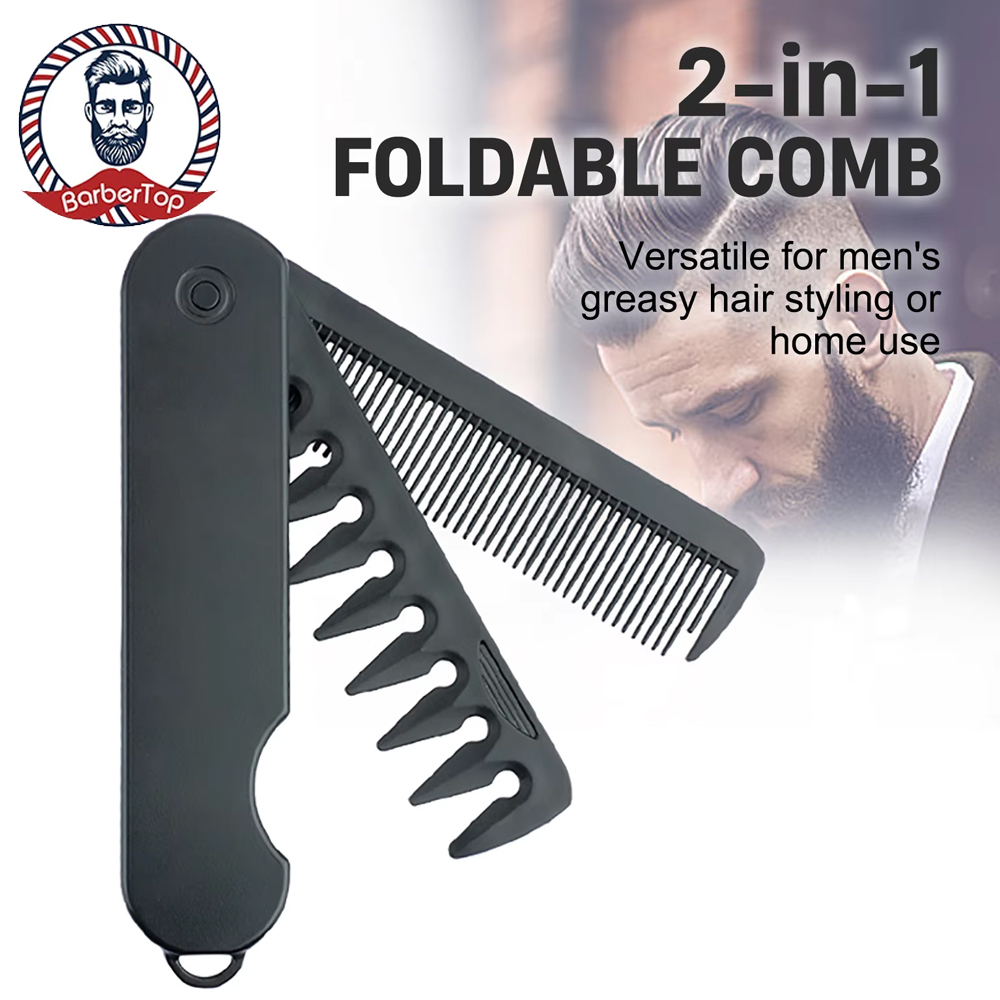 Men'S Grooming Oil - Peine de bolsillo plegable de plástico