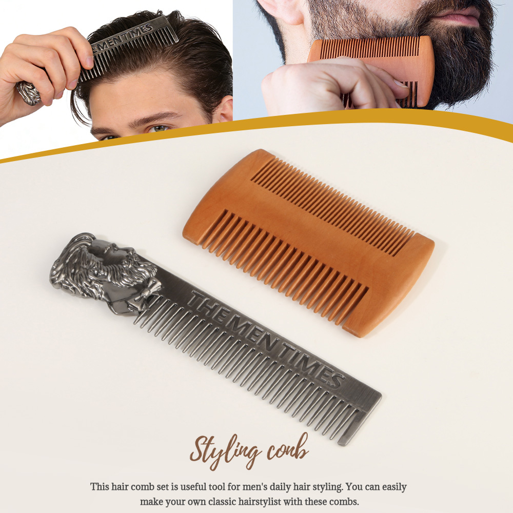 Men'S Grooming Hairstyles - Set de Peine para Barba y