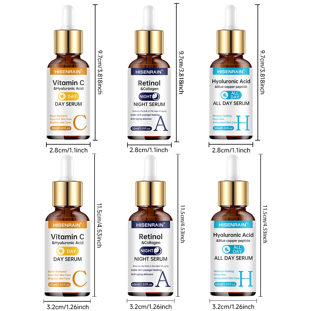 HISENRAIN Vitamina C + Retinol - The Ordinary Serum Hyaluronic Acid reseña y precio