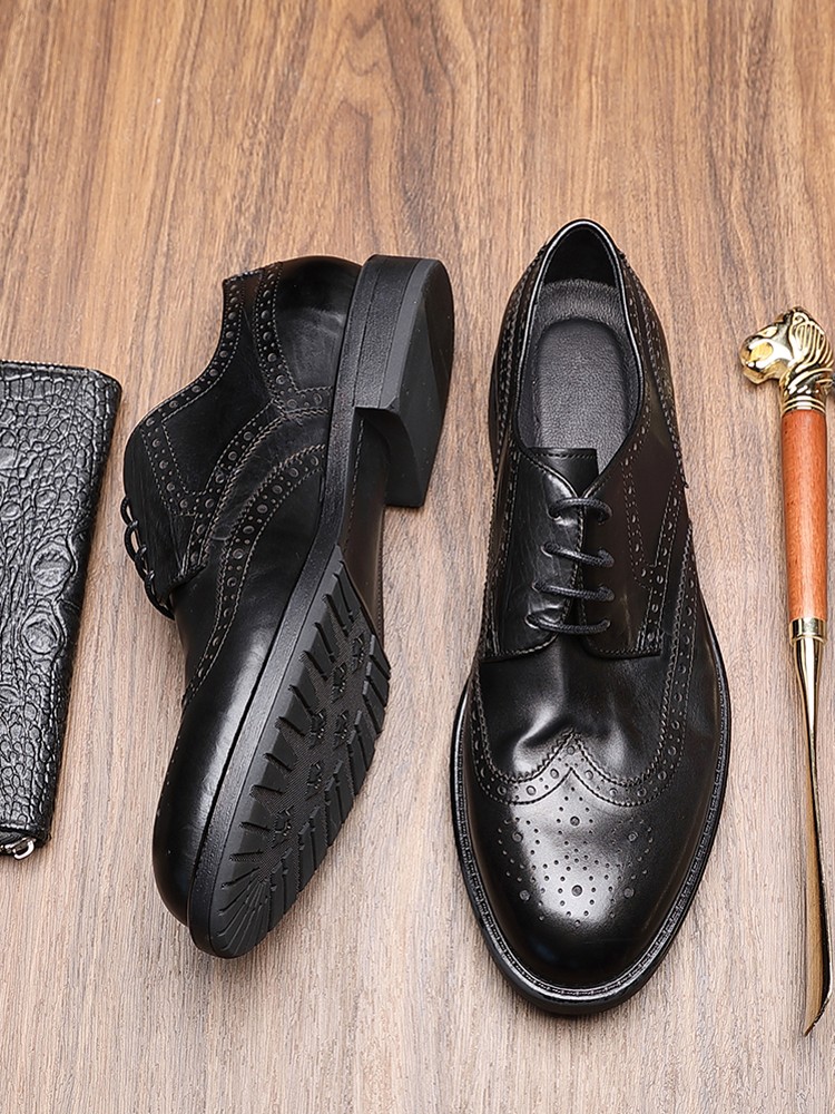 Zapatos de cuero de vaca hecho - Men'S Grooming Tips reseña y precio