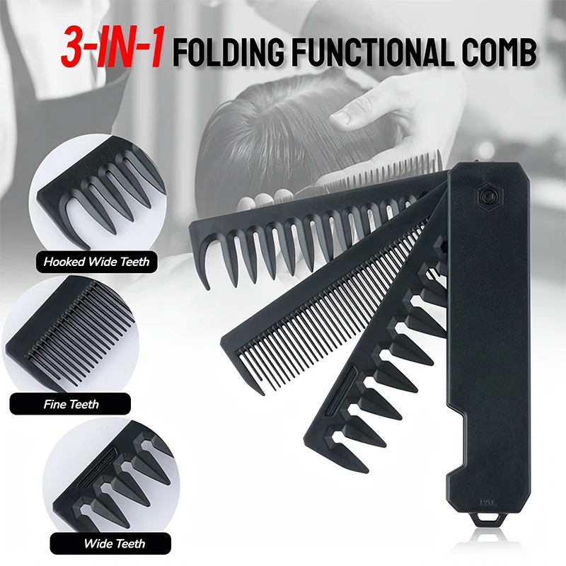 Peine de barba plegable 3 en 1 - Men'S Grooming Organizer reseña y precio