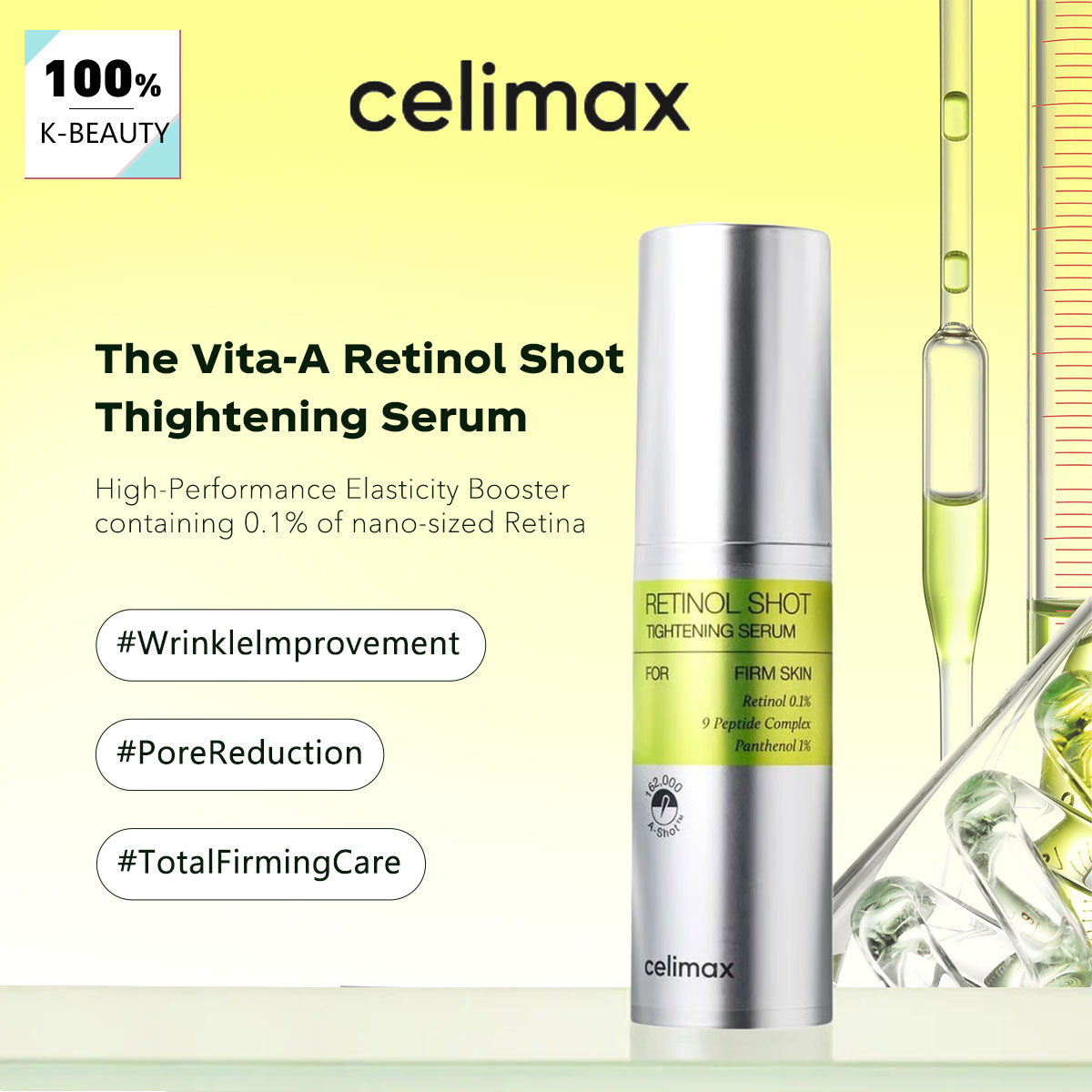 Celimax THE VITA-A RETINOL SHO - The Ordinary Serum Hyaluronic Acid reseña y precio